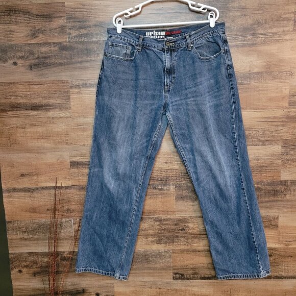 Urban Pipeline Jeans 36x34 Measures 36x32 Loose Straight Ripped Streetwear